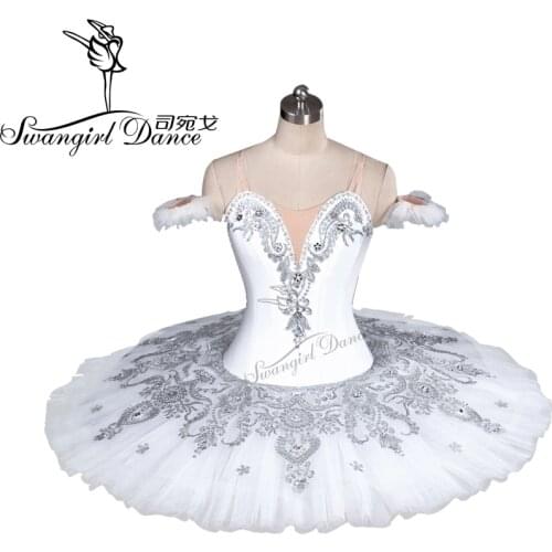 New Arrival!white swan lake ballet tutu costumes white pancake tutu gilrs ballet tutus professional tutuBT9082