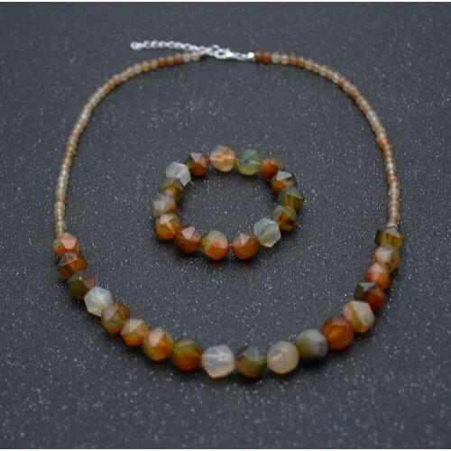 New jewelry set for women all nature stone necklace bracelet set Winter and Autumn fashion necklaces for women 2019 statement