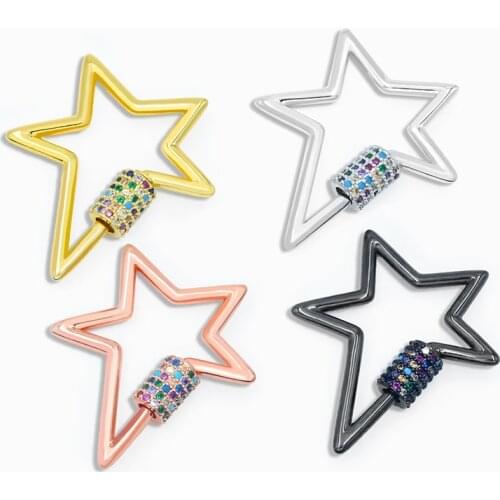 OCESRIO DIY Jewlery Hanging Chains Accessories Spiral Locket Hooks Screw Clasps For Handmade Necklace Making Supplies cspa025