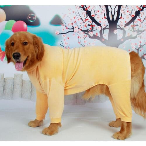 Big Dog Clothes Winter Large Dog Outfit Jumpsuit Pajamas Golden Retriever Husky Labrador Shepherd Dog Costume Garment Sleepwear