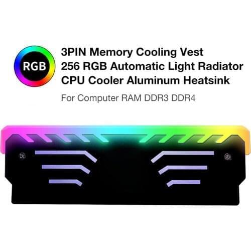 Memory Heatsink Memory Radiator For Computer RAM DDR3 DDR4 256 Color RGB Automatic Luminous Color Radiator Computer Accessories