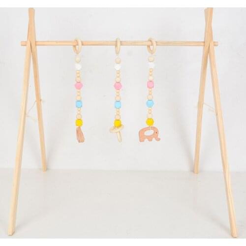 Nordic Simple Wooden Fitness Rack Children Room Decorations Baby Play Gym Bar F3ME