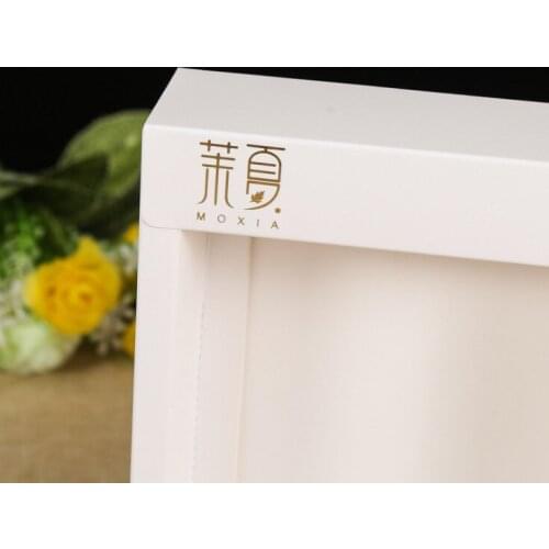 Simple Drawer Box With Black Logo Matte Sliding Box With Puller ---DH12042