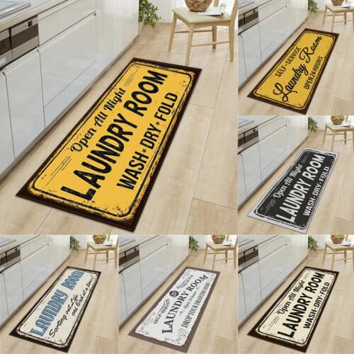 Laundry Room Pattern Kitchen Anti-slip Mat Balcony Bathroom Outdoor Printed Carpet Corridor Absorbent Door Mat Prayer Rug