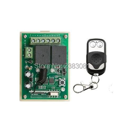Radio Remote Control Switch DC12v Mini Receiver Metal Push Button Transmitter Learning Code 315/433 Momentary Toggle Latched