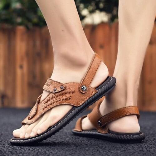 Zandalias Hombre Sandals Men Beach Sandali Uomo Sandalle Homme Sandalias De Cuero Para Hombre Summer Da Outdoor Transpirables
