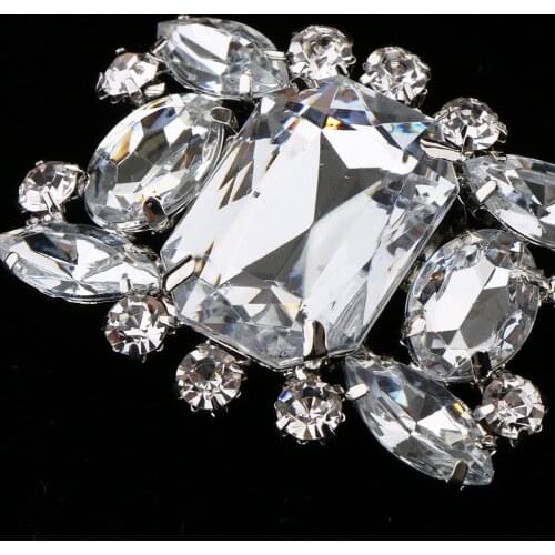 Bridal Wedding Rhinestone Crystal Silver Boots Shoe Clip Accessory Jewelry