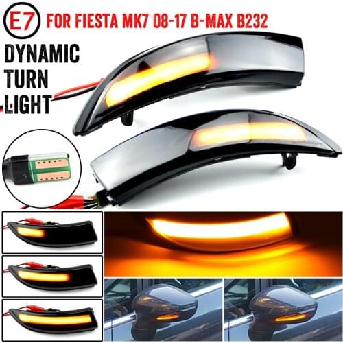 LED Dynamic Turn Signal Light Side Mirror Sequential Indicator Blinker Lamp For Ford Fiesta Mk7 2008-2017 for Ford B-Max