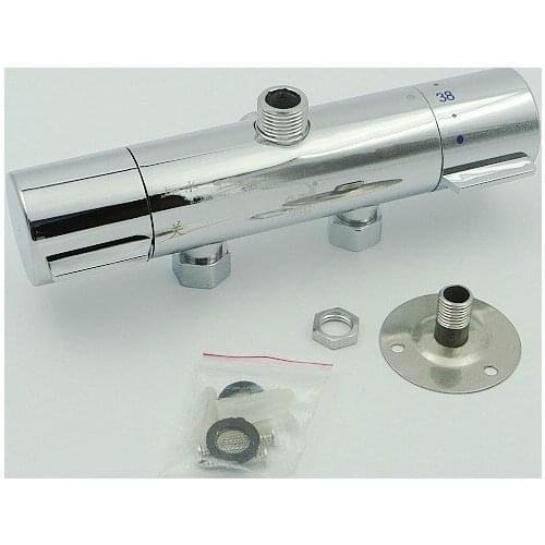 Thermostatic Shower Faucet Mixer Water Tap Dual Handle Polished Chrome thermostatic mixing valve