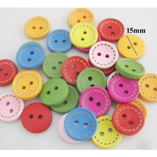WBNWGO 15mm/20mm/25mm 3 Sizes Baby Clothes buttons Multicolors 100pcs DIY Scrapbook Toys Botoes Ornament