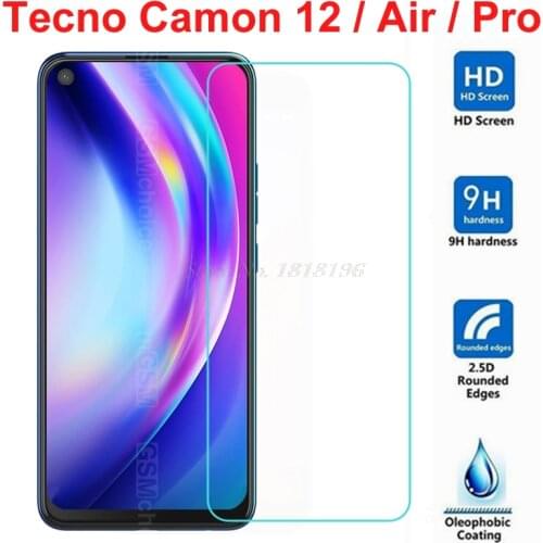 Tempered Glass For Tecno Camon 12 Air CC6 CC7 Screen Protector Scratch proof Protective Film On Tecno Camon 12 Pro CC9 Glass