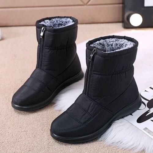 Casual Gladiator Platform Fur Snow Low Heels Rome Chelsea Boots 2021 Winter Warm Ankle Short Plush Women Boots Fashion Zapatos