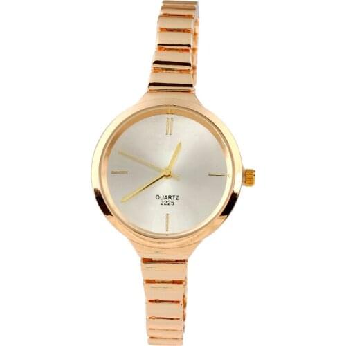 Gnova Platinum Women Ladies Casual Quartz Watch Retro Vintage Psicodelic Golden Color Alloy Band Wristwatch New Korean Pop Style