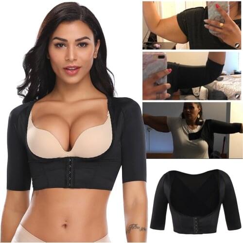 Women Upper Arm Shaper Post Surgical Slimmer Compression Sleeves Humpback Posture Corrector Tops Shapewear for Women