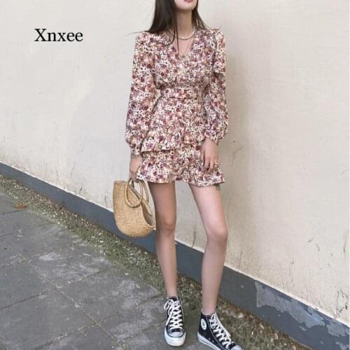 Autumn Summer Dress Women Holiday Floral Boho Dress Short Sleeve Causal Vestidos De Verano Femme Robe Longue