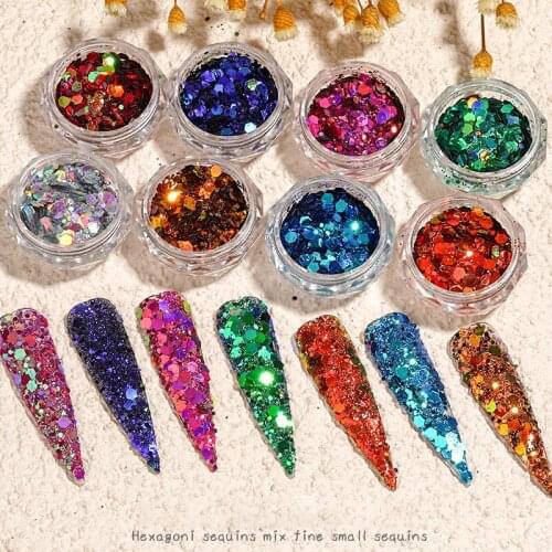 Gold Flakes Nail Art Paillette Glitter Bulk Nail Salon Nails Accessory Sequins Bright Sequins for Crafts Manicure Decoration