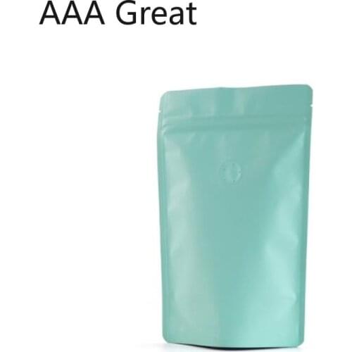 10Pcs/Lot Aluminum Foil Zipper Packaging Bag Zip Lock Stand Up Pouches Food Storage Coffee Bean Powder With Valve Bags Candy Tea