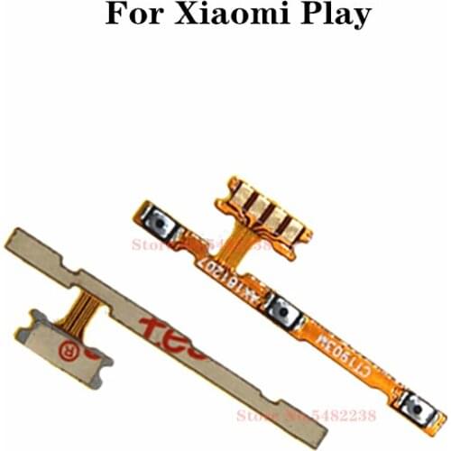 100% Original Power ON OFF Volume Side Buttons Flex Cable For Xiaomi Mi Play Power Switch Side Key Replacement