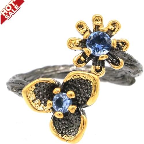 26x18mm HipHop Created 11g Violet Tanzanite Cubic Zircon For Men Gothic Cool Black Metal Silver Rings Street Fashion Jewelry