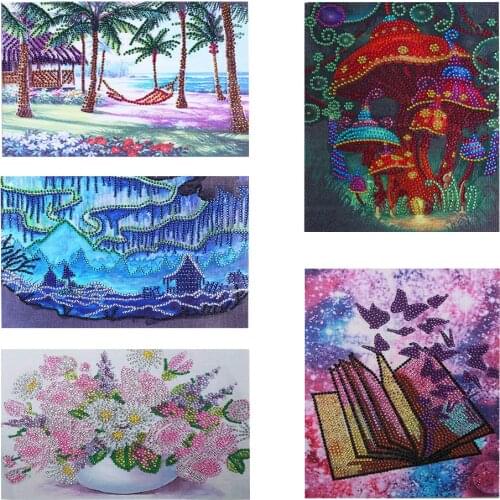 5d DIY Special-shaped Diamond Painting Flowers Diamond Embroidery Diamond mosaic Colorful Cross stitch kits home decoration gift