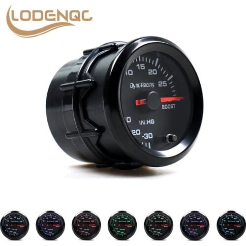 Lodenqc Car Meter Turbo Boost Gauge 7 Colors LED Auto PSI Meter High Speed Stepper Motor With Sensor