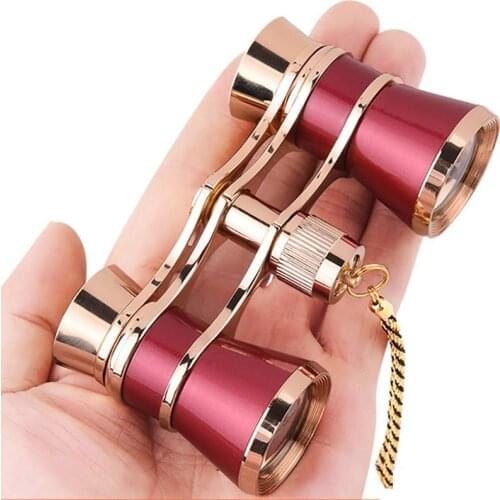 3X25 Concert Binoculars with Handle/Chain for Women Opera Theater Horse Racing Elegant Fashion 8 Types Telescope Gifts