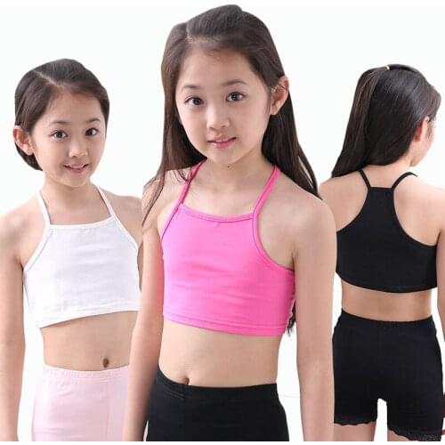 Girls Bra Camisole Girl Cotton Vest Child World of Tank Girls Underwear Candy Color Girls Tank Tops Kids Clothing Models