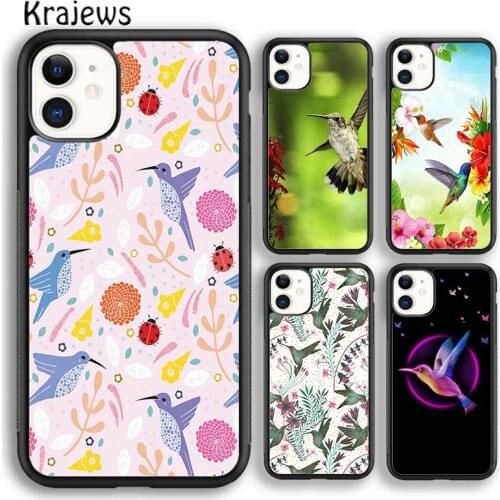 Krajews Hummingbird Phone Case Cover For iPhone 5s SE 6s 7 8 plus X XS XR 11 12 pro max Samsung Galaxy S7 S8 S9 S10 Plus