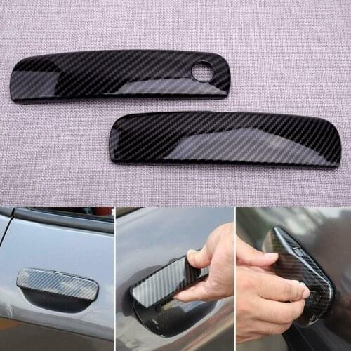 CITALL 2Pcs/Set Car Exterior Door Handle Trim Cover Fit For Dodge Challenger 2012 2013 2014 2015 2016 2017 2018 2019