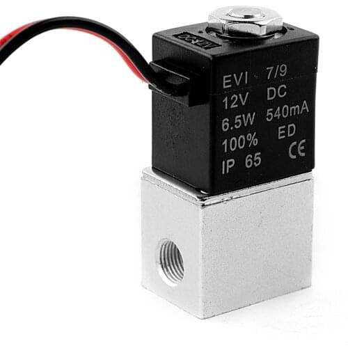 Two-position Two-way Direct Acting Switch Electric Solenoid Air Valve 1pc Normally Closed Pneumatic Aluminum Gas Liquid Wire