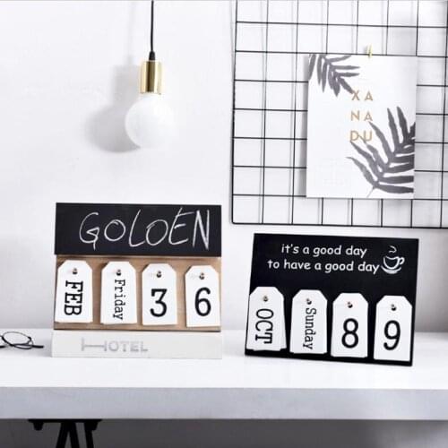 1PCS Calendar Creative Wooden Calendars Officer Family Home Table Decor Birthday Supplies Calendars Festival Party Decors Board