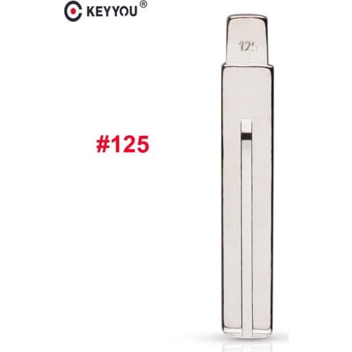 KEYYOU 1pcs/10pcs NO. 125 Key Blade For New C30 Folding Flip Key Blade Original Car Blank Uncut Key Blade 125