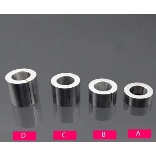 Magnetic Lock Metal Scrotum Pendant Ball Stretcher Testis Weight Cock Ring Penis Restraint 4 Size Sex Toys For Men