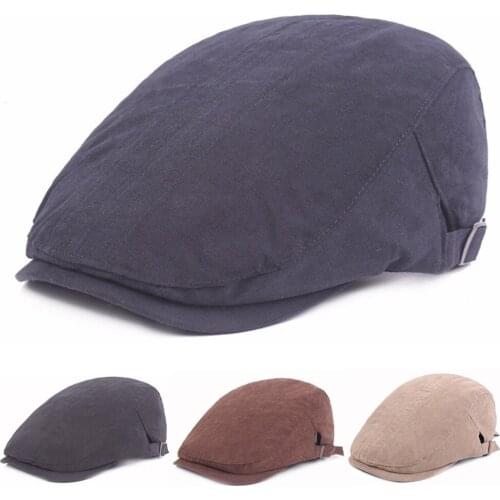 Men’s Berets Hat Cotton Driving Golf Cabbie Hat Casual Adjustable Newsboy Caps HATCS0357