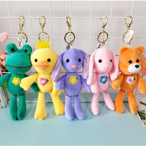 New Aromatherapy Doll Puppy Frog Duck Plush Key Chain Handbag Pendant Car Key Chain Little Doll Hanging Decoration