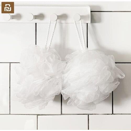 New Youpin Bath ball white 2pcs / bag Rich in foaming soft texture easy to cleanse