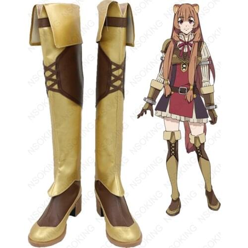 The rising of the shield hero Tate no Yuusha no Nariagari Anime boots Raphtalia Cosplay Shoes