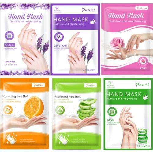 PUTIMI Whitening Hand Mask Hand Care Moisturizing Peeling Remove Dead Skin Spa Gloves Nourish Anti-dry Smooth Skin Hand Mask