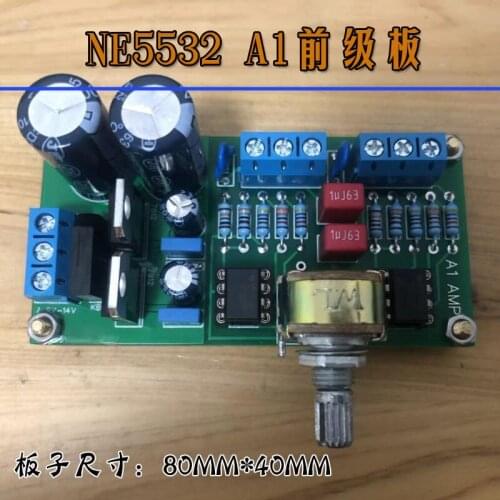 NE5532 Front/music A1 Preamplifier Board, Fax Tone Enthusiast Amp DIY Production Kit