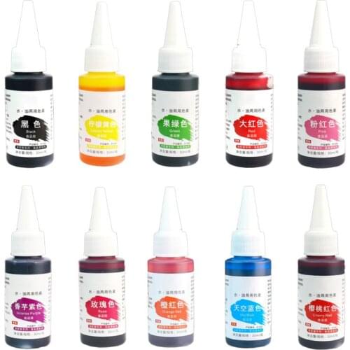 30ml Food Coloring Healthy Cake Edible Pigment for DIY Fondant Macaron Cream Decorating Baking Tools Water Oil Dual-Use