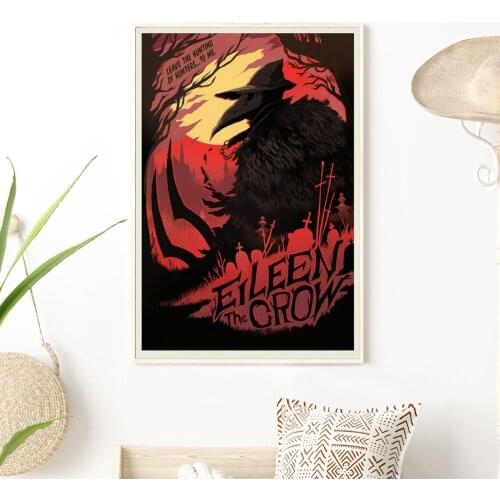 Eileen The Crow Video Game Poster PC,PS4,Exclusive Role-playing RPG Game Canvas Custom Poster Alternative Artwork Gift