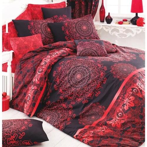 Ottoman 100 Cotton Double Duvet cover set Red