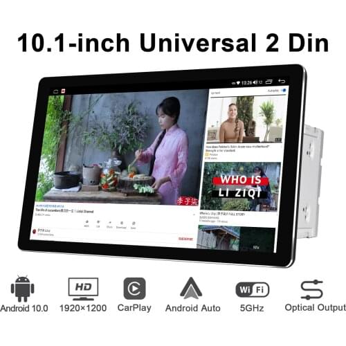 Radio 2 din Android10 6GB 128GB Universal Central Multimedia Player 10.1" Wireless Carplay Android Auto modulo de som automotivo