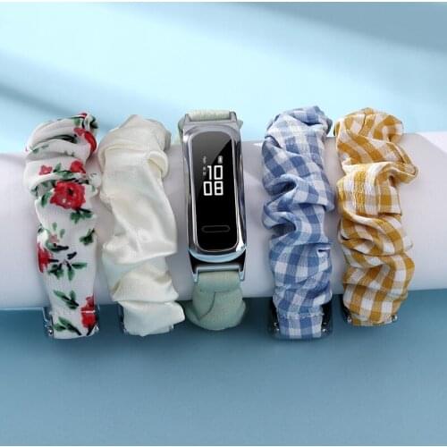 Wrist strap for huawei band 3e 4e Elastic hair replacement strap Girls hair for honor band 5 sport band 4 running Rubber Bands
