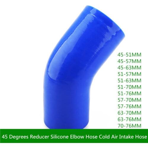 RO-GEJA Universal 45 Degree 2.0" 2.5" 2.75" 3" 51mm 63mm 70mm 76mm Elbow Silicone Hose Reducer Pipe Turbo Intake Couple