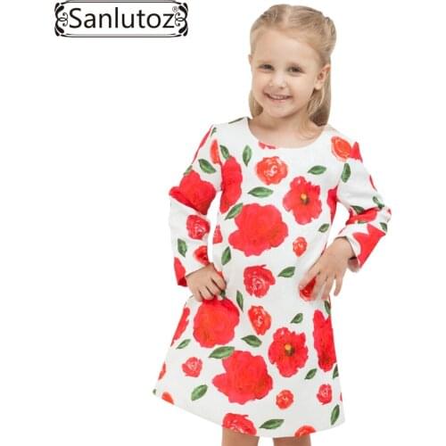Sanlutoz Winter Girl Dress Toddler Flower Kids Clothes for Girls Fashion Brand Children Clothing Party Wedding Holiday