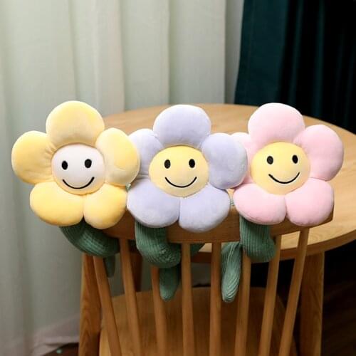 Kawaii Flower Curtain Holder Plush Stuffered Toys Clip Buckle Rope Home Decorative Room Accessories