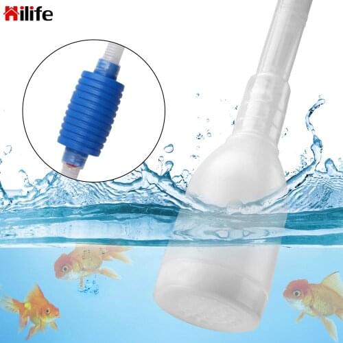 HILIFE Changing Water Pump Vacuum Filters Tools Gravel Cleaner Tool Aquarium Fish Tank Pipe Waste Remover Changing Water