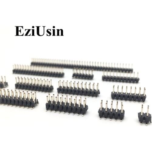 SMT 1.27mm 1.27 Double Row Male Breakaway PCB Board Pin Header Connector Pinheader 2*3/4/5/6/7/8/10/12/15/20/40p 3-50P