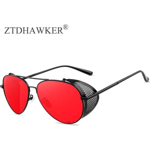 New Retro Glasses Personality Windshield Womens Sunglasses Steampunk Eyeglasses Reflective Toad Mirror Unisex